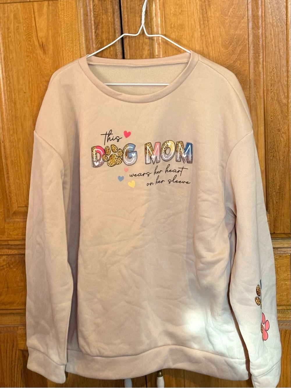 Dog Mom Pullover Sweatshirt - Cream Color 3X